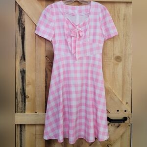 Pink Gingham Dress ~ 2XL